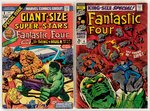 FANTASTIC FOUR SILVER AND BRONZE AGE KING AND GIANT SIZE LOT OF 6 ISSUES.