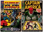 CAPTAIN AMERICA SILVER AGE LOT OF SEVEN COMIC ISSUES.