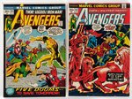 AVENGERS BRONZE AGE LOT OF NINE COMIC ISSUES.