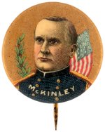 McKINLEY IN MILITARY UNIFORM PORTRAIT BUTTON HAKE #3314.