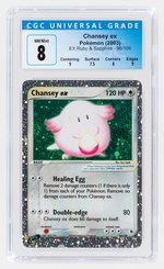 2003 POKÉMON EX RUBY & SAPPHIRE SET CHANSEY EX 96/109 HOLO CGC 8 NM/MINT.