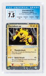 2003 POKÉMON EX RUBY & SAPPHIRE SET ELECTABUZZ EX 97/109 HOLO CGC 7.5 NM+.