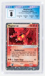 2003 POKÉMON EX RUBY & SAPPHIRE SET MAGMAR EX 100/109 HOLO CGC 8 NM/MINT.