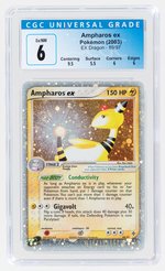 2003 POKÉMON EX DRAGON SET AMPHAROS EX 89/97 HOLO CGC 6 EX/NM.