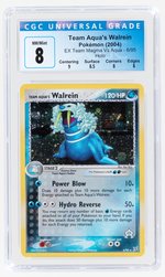 2004 POKÉMON EX TEAM MAGMA VS. AQUA SET TEAM AQUA'S WALREIN 6/95 REVERSE HOLO CGC 8 NM/MINT.