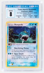 2004 POKÉMON EX TEAM MAGMA VS. AQUA SET TEAM AQUA'S SHARPEDO 18/95 REVERSE HOLO CGC 8 NM/MINT.