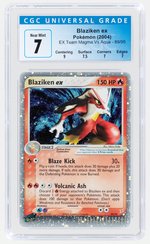 2004 POKÉMON EX TEAM MAGMA VS. AQUA SET BLAZIKEN EX 89/95 HOLO CGC 7 NM.