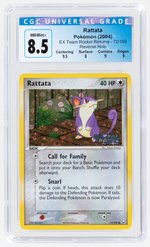 2004 POKÉMON EX TEAM ROCKET RETURNS SET RATTATA 72/109 REVERSE HOLO CGC 8.5 NM/MINT+.