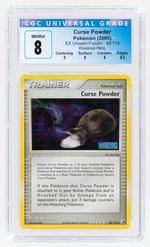 2005 POKÉMON EX UNSEEN FORCES SET CURSE POWDER 80/115 REVERSE HOLO CGC 8 NM/MINT.