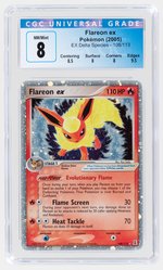 2005 POKÉMON EX DELTA SPECIES SET FLAREON EX 108/113 HOLO CGC 8 NM/MINT.