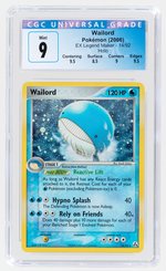 2006 POKÉMON EX LEGEND MAKER SET WAILORD 14/92 HOLO CGC 9 MINT.