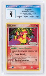 2006 POKÉMON EX LEGEND MAKER SET MAGMAR 21/92 REVERSE HOLO CGC 9 MINT.