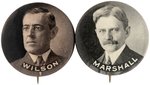 "WILSON" & "MARSHALL" PAIR OF CAMPAIGN PORTRAIT BUTTONS.