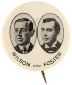 "WILSON AND FOSTER" RARE ILLINOIS COATTAIL JUGATE BUTTON.