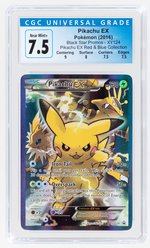 2016 POKÉMON BLACK STAR PROMOS (PIKACHU EX RED & BLUE COLLECTION) PIKACHU EX #XY124 HOLO CGC 7.5 NM+.