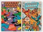 JUSTICE LEAGUE OF AMERICA SILVER AND BRONZE AGE LOT OF SEVEN COMIC ISSUES.