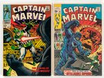 CAPTAIN MARVEL SILVER AGE LOT OF FOUR COMIC ISSUES.