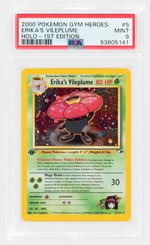 2000 POKÉMON GYM HEROES SET ERIKA'S VILEPLUME 5/132 1ST EDITION HOLO PSA 9 MINT.