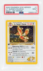 2000 POKÉMON GYM HEROES SET LT. SURGE'S FEAROW 7/132 1ST EDITION HOLO PSA 9 MINT.