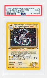 2000 POKÉMON GYM HEROES SET LT. SURGE'S MAGNETON 8/132 1ST EDITION HOLO PSA 9 MINT.