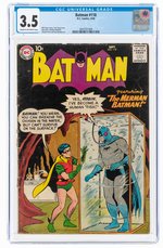 BATMAN #118 SEPTEMBER 1958 CGC 3.5 VG-.