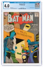 BATMAN #119 OCTOBER 1958 CGC 4.0 VG.