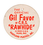 RAWHIDE/GIL FAVOR WITH TAG FULL SIZE HARTLAND FIGURE.