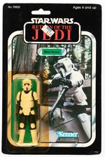 STAR WARS: RETURN OF THE JEDI - BIKER SCOUT 65 BACK-B CARDED ACTION FIGURE.