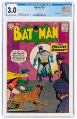 BATMAN #123 APRIL 1959 CGC 3.0 GOOD/VG.