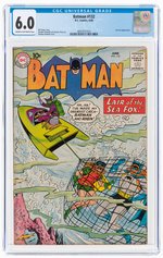 BATMAN #132 JUNE 1960 CGC 6.0 FINE.