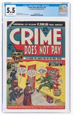 CRIME DOES NOT PAY #74 APRIL 1949 CGC 5.5 FINE-.