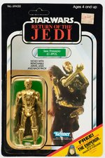 STAR WARS: RETURN OF THE JEDI - C-3PO REMOVABLE LIMBS 65 BACK-C CARDED ACTION FIGURE.