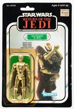 STAR WARS: RETURN OF THE JEDI - C-3PO REMOVABLE LIMBS 77 BACK-A CARDED ACTION FIGURE.