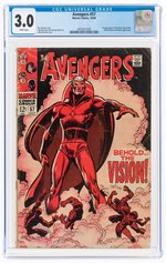 AVENGERS #57 OCTOBER 1968 CGC 3.0 GOOD/VG (FIRST SILVER AGE VISION).