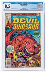 DEVIL DINOSAUR #1 APRIL 1978 CGC 7.0 FINE/VF (FIRST DEVIL DINOSAUR & MOON-BOY).