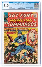 SGT. FURY AND HIS HOWLING COMMANDOS #13 DECEMBER 1964 CGC 3.0 GOOD/VG.