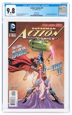 ACTION COMICS VOL. 2 #9 JULY 2012 CGC 9.8 NM/MINT (VARIANT COVER - FIRST FULL CALVIN ELLIS/SUPERMAN OF EARTH-23).