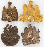 FRENCH ARMY UNIT HAT PLATES COLLECTION OF NINE.