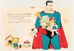 SUPERMAN 1940s BIRTHDAY CARD PAIR.