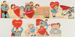 SUPERMAN 1940s VALENTINE LOT OF FIVE CARDS.