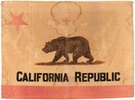 "CALIFORNIA REPUBLIC" EARLY STATE "BEAR" FLAG DESIGN.