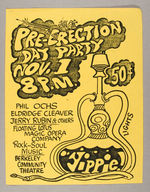 YIPPIE 1968 "ERECTION DAY" ANNOUNCEMENT & BERKELEY CONCERT HANDBILL.