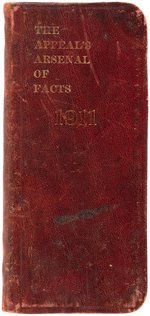 SOCIALIST PARTY: "THE APPEAL'S ARSENAL OF FACTS 1911" BOUND POCKET GUIDE.