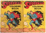 SUPERMAN 1940s COLORING BOOK LOT OF FOUR BY SAALFIELD.