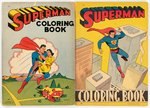 SUPERMAN 1940s COLORING BOOK LOT OF FOUR BY SAALFIELD.