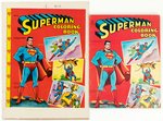 SUPERMAN 1950s COLORING BOOK & COVER PROOF PAIR BY SAALFIELD.