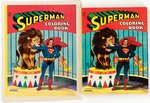 SUPERMAN 1950s COLORING BOOK & COVER PROOF PAIR BY SAALFIELD.