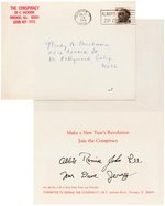 CHICAGO 7 "THE CONSPIRACY" FUNDRAISER 1969 CHRISTMAS CARD.