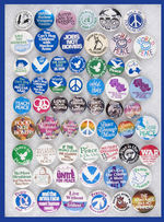 PEACE RESOURCES PROJECT COLLECTION OF 154 BUTTONS FROM THE LEVIN COLLECTION.