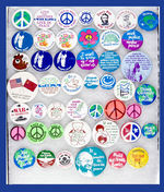 PEACE RESOURCES PROJECT COLLECTION OF 154 BUTTONS FROM THE LEVIN COLLECTION.